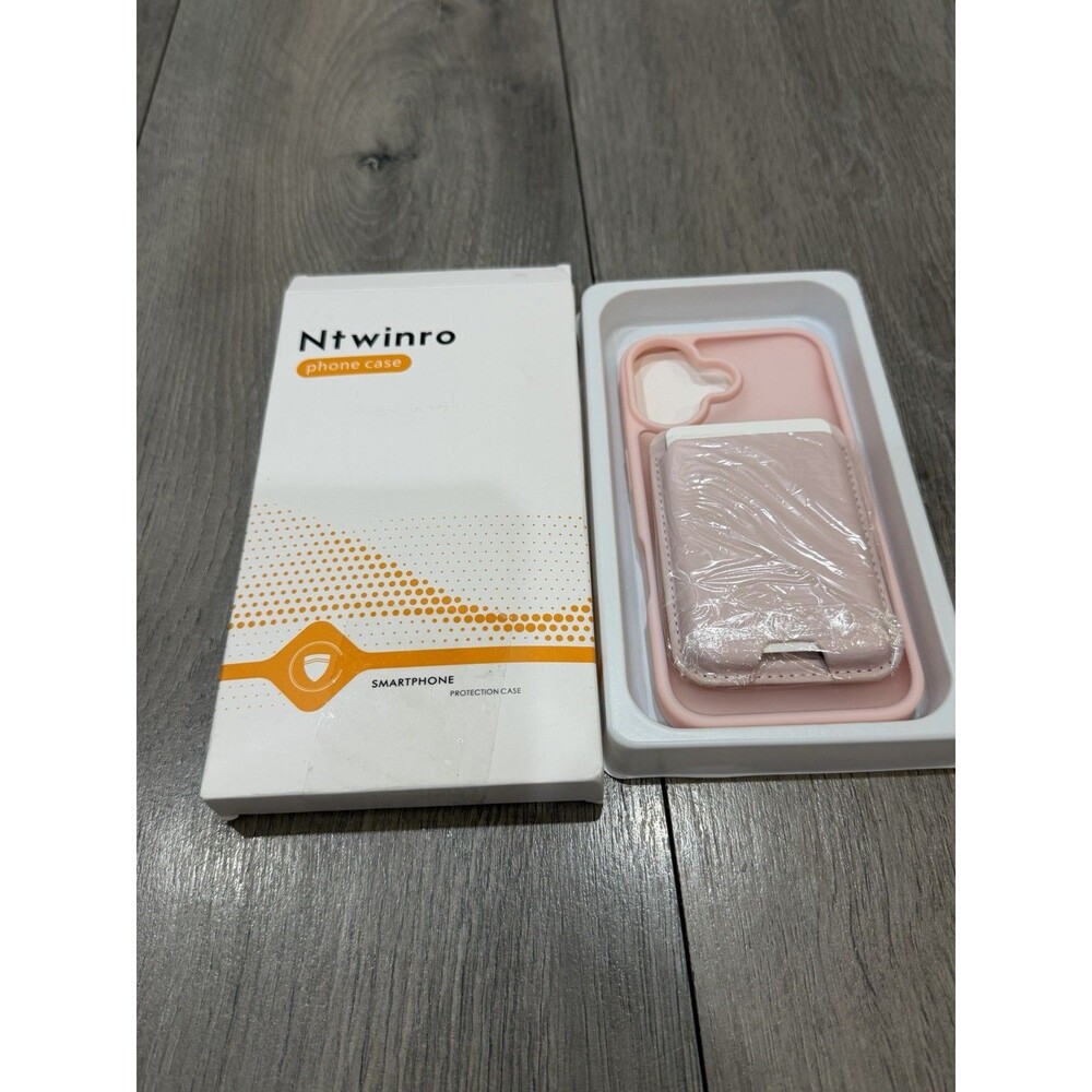 Ntwinro Pink Wallet Case for Apple iPhone 17 with Card Holder Open Box